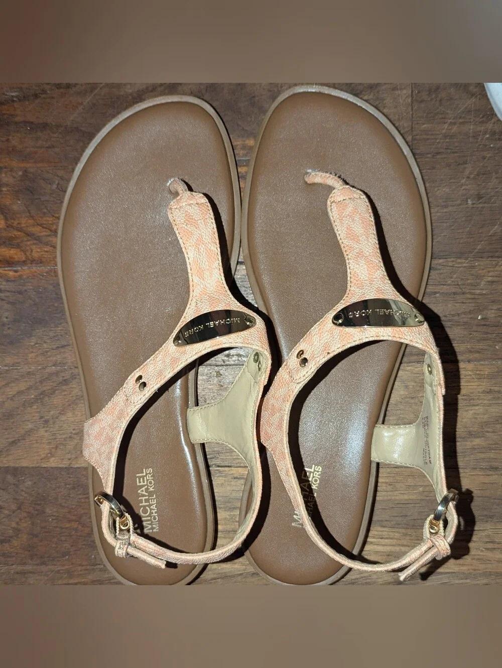 Michael Kors Women's Tan Leather Sandals